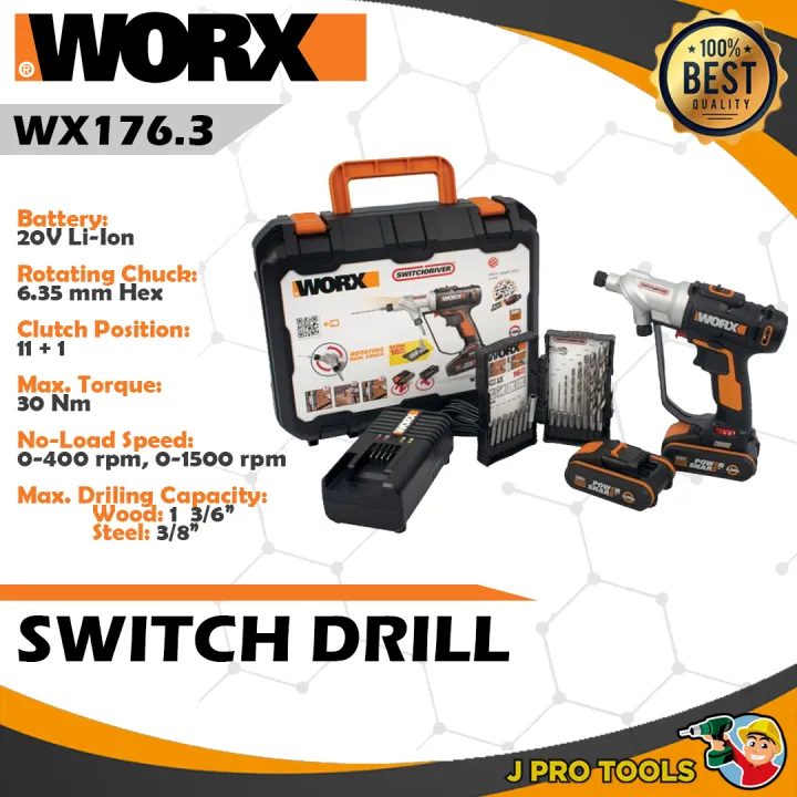 WORX 20V Switch Drill (WX176.3) | Lazada PH