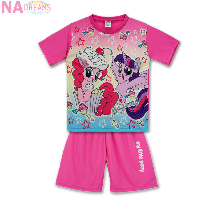 my-little-pony-ชุดเซตเด็ก-ชุดเสื้อกางเกงสปอร์ต-ชุดเด็กผู้หญิง-ลายโพนี่-จาก-nadreams-สีชมพู