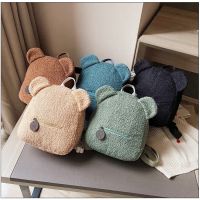 Five color leisure Mini back bag large capacity Plush zipper anti-theft travel bag student schoolbag girl bag 【AUG】