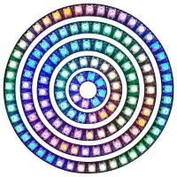 WS2812B LED Ring 8/16/24/35/45Leds WS2812 LED Pixel Individually Addressable RGB Light Ring SMD 5050 RGB IC Led Modules Light 5V LED Strip Lighting