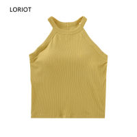 LORIOT เสื้อชั้นในท่อนบนของผู้หญิงเสื้อชั้นในครอปเสื้อกล้ามเสื้อกล้ามสายเดี่ยวสายคล้องคอแบบลำลองแขนกุดเซ็กซี่ SA1558เกาหลี