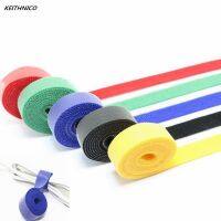 KEITHNICO 10 Meters Nylon Cable Ties Wrapped Cord Line Reusable Wire Organizer Management Hook Loop MagicTape Cable Winder