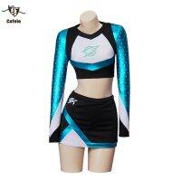 Hot Euphoria Cheerleader Uniform เครื่องแต่งกาย Maddy Perez Cheer ชุดแขนยาวโรงเรียนเชียร์ลีดเดอร์ฮาโลวีนคอสเพลย์ Props