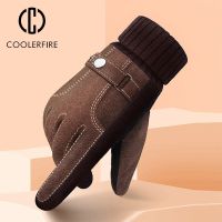 【hot】✁○  Men Gloves Leather Warm Mittens for Outdoor Sport  ST030