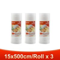 【YP】 Sealer for Food Saver Machine Plastic Storage Packer Vacum 3 Rolls 15x500cm