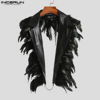 INCERUN Mens Sleeveless Punk Faux Leather Cloaks Hippy Party Clubwear Cape Coat (Casual Wear) #3