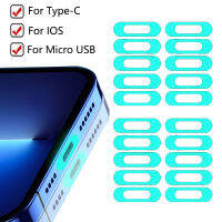 20/10/5PCS โทรศัพท์แท็บเล็ตพอร์ตชาร์จฟิล์มป้องกันเรืองแสงสำหรับ IOS Type-C Micro USB Universal Protector สติกเกอร์เรืองแสง-SOPO STORE