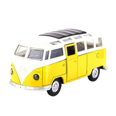 Classic School Bus Toy 1/32 Scale Aluminum Alloy Car Toy Colorful Toddler Vehicle Model Realistic Express Bus Toy for Toddler Over 3 Years Old Perfect