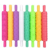 Roller Cake Decorating Embossed Rolling Pins Textured Non-Stick Fondant Pastry Icing Clay Dough Roller Kitchen Baking Tools Bread  Cake Cookie Accesso