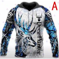 TATA FASHION New High Quality 3D print Deer Hunter Hoodie Fashion Sweatshirt Casual Jacket for Men