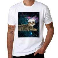 New Tin Foil Hat Cat in Space Conspiracy Theory Funny Kitty T-Shirt plus size t shirts Short t-shirt mens big and tall t shirts 4XL 5XL 6XL