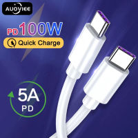 AUOVIEE PD100W 5A USB C ถึง USB ประเภท C สายเคเบิลชาร์จโทรศัพท์ชาร์จข้อมูลประเภท C สำหรับ Xiaomi POCO X3 M3 Samsung Macbook iPad