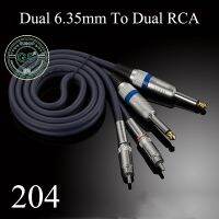 【YF】 GUSUO Quality Dual RCA to 2x 6.35mm 1/4 Mono TS Plug Audiophile Audio Cable  for Mixer Amplifier 0.5M-30M