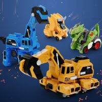 [AhQ ornaments] การเปลี่ยนรูปรถไดโนเสาร์ของเล่นรถเฉื่อยของเล่นเด็ก Tyrannosaurus Rex Triceratops Transforming Car Toys