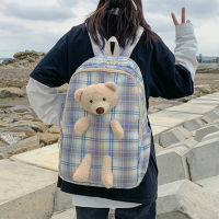 Plaid Backpack Female Student School Bags Women Anti Theft Nylon Bagpack Teenage Girls Rucksack Large Capacity Backpacks Mochila