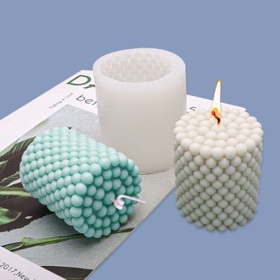 Wedding Supplies Silicone Handmade Clay Tool Crystal Epoxy Resin Candle Mold 3D Art Wax Mold Cylinder Candle Table Silicone Mold