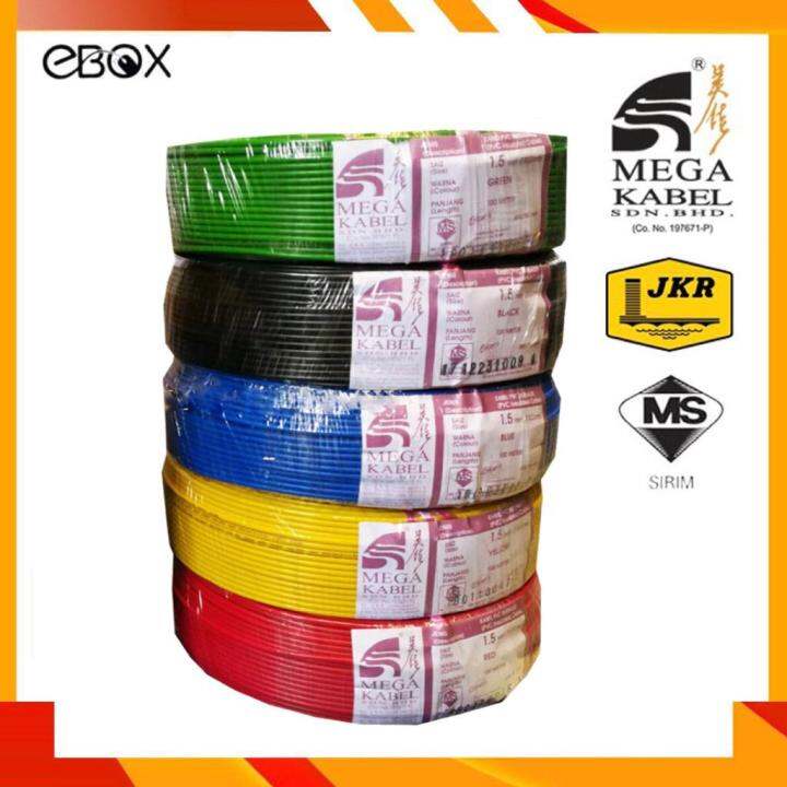 Mega 1.5MM S/PVC Wire (JKR Spec) Lazada
