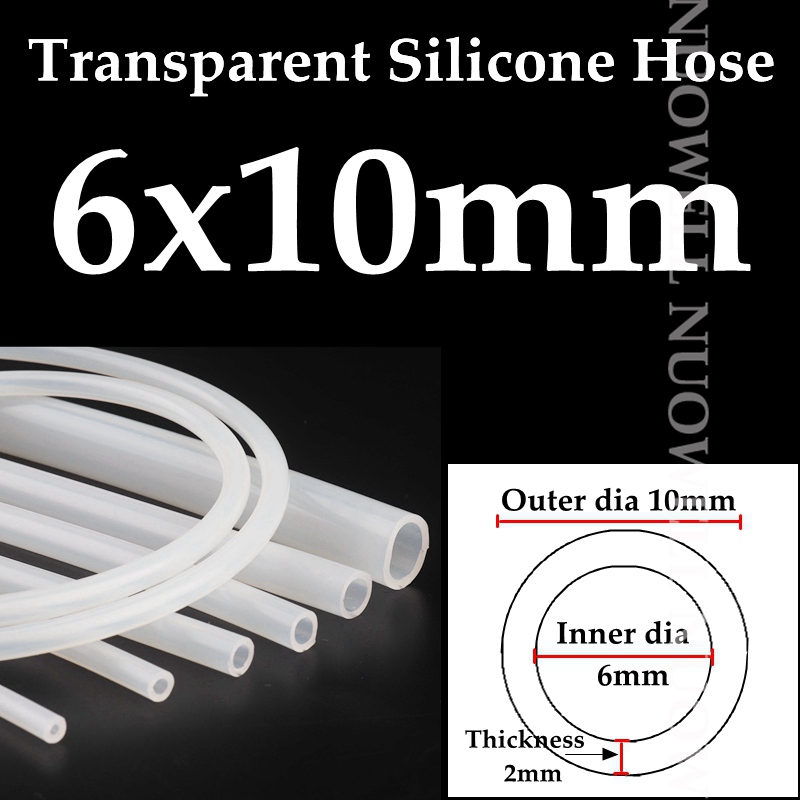 PVC Temperature Resistance Soft Rubber Hose Pipe Silicone Tube Transparent 