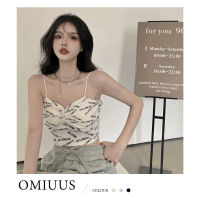 [OMIUUS] French Style Beautiful Back Hot Girl Tank Top Camisole for Inner Outer Wear