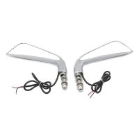 1 Pair Motorbike Mirror Motorcycle Rearview Mirror Rear View Side Mirrors with Turn Signal Suitable for 883 1200 Mirrors