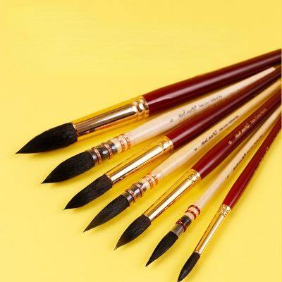 Wolf Watercolor Brush Single Set Is Not Easy To Lose Hair Handmade Squirrel Brush Round Peak Watercolor Brush