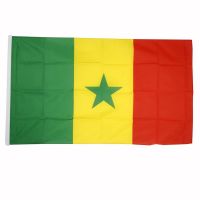 ZXZ free shipping 90x150cm Senegal flag 3x5 Feet Super Poly football FLAG Indoor Outdoor Polyester Flag