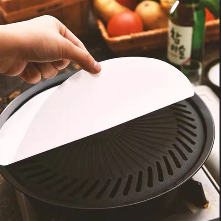 100-pcs-round-double-sided-silicone-oil-paper-barbecue-oven-non-stick-papers-oil-proof-baking-cake-pan-liner