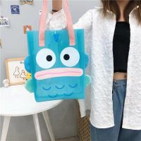 ✱﹊ Cartoon Mermaid Ugly Fish Bag Hand Carry Jelly Bag Diagonal Tote Bag Large-capacity Plastic PVC Remedial Bag One Shoulder