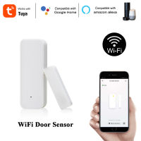 Tuya App WiFi เซ็นเซอร์ประตูสมาร์ท Home Security หน้าต่างตรวจจับการรักษาความปลอดภัยประตูและหน้าต่างเปิดปิดปลุกทำงานร่วมกับ Alexa