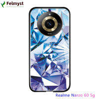 สำหรับ Realme 11 5G Realme Narzo 60 5G ปลอกกันกระแทกกระจกนิรภัยขอบนิ่มกระจกเพชรสุดหรูส่องแสง