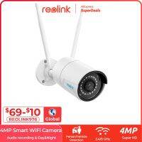 Reolink กล้อง Ip Wi-Fi 4MP 2.4G/5Ghz Onvif อินฟาเรดการมองเห็นได้ในเวลากลางคืนกันน้ำ AI ตรวจจับมนุษย์กล้อง Wifi กลางแจ้ง RLC-410W กล้อง