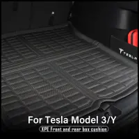 สำหรับ Tesla รุ่น3 2023อุปกรณ์เสริมเฉพาะกระเป๋าเดินทางรุ่น Y Boot Liner Trunk Cargo Mat ถาดชั้นพรมโคลน Pad