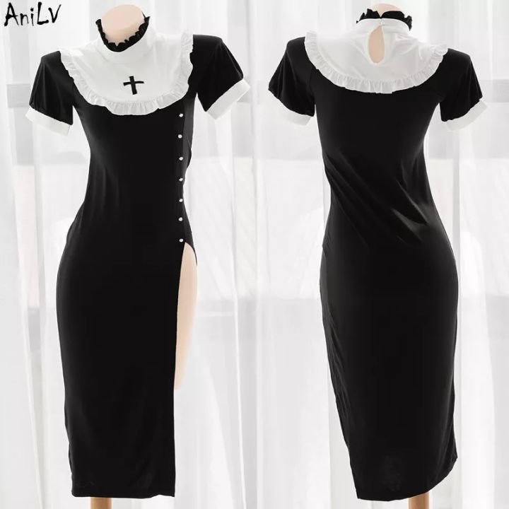 ready-stock-anilv-2022-halloween-nun-series-costume-women-anime-convent-dress-unifrom-set-cosplay