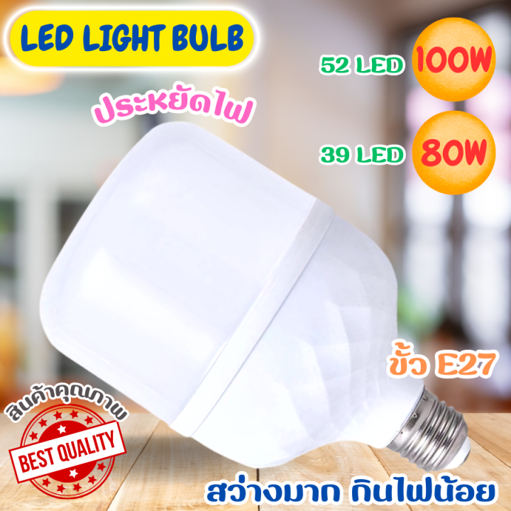 หลอดไฟแอลอีดี-ไฟตุ้ม-หลอดไฟแอลอีดี-ประหยัดพลังงาน-หลอดไฟ-led-bulb-light-ทรงกระบอก-80w-100wใช้ขั้วe27