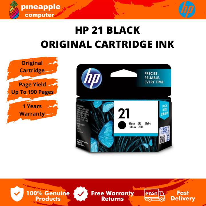 HP 21 Black Inkjet Print Cartridge, For 3918/3938/3940/D1420/D1430