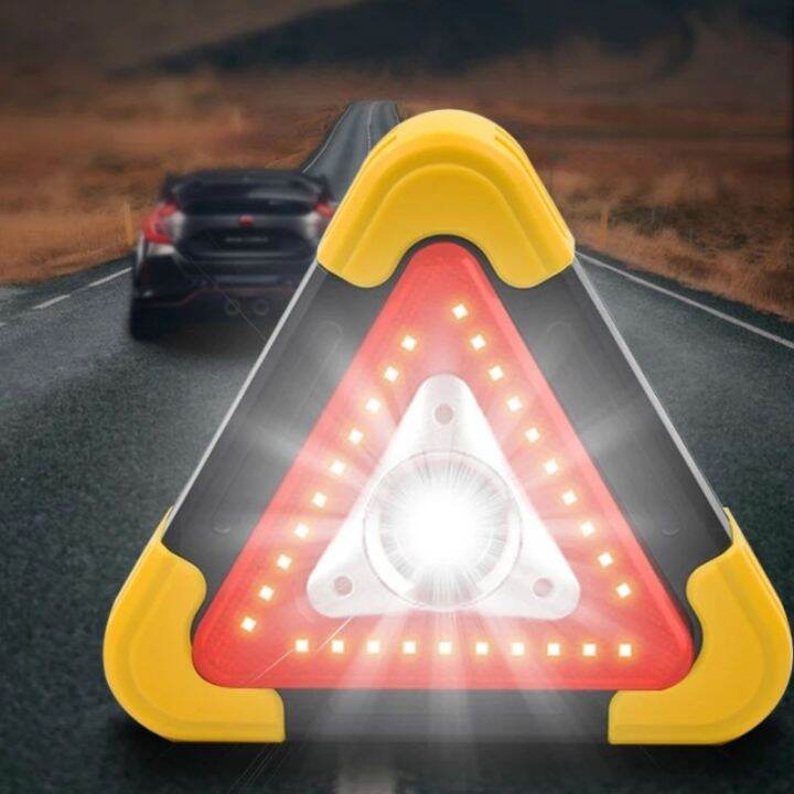 Car Portable Triangle Warning Light LED Battery Powered Emergency