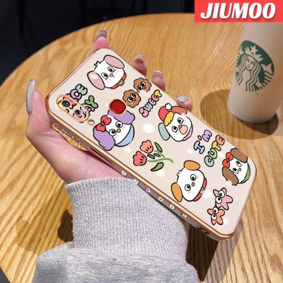 JIUMOO เคสปลอกสำหรับ Samsung กาแล็คซี่ M01s A10s A10ลายการ์ตูนน่ารักลูกสุนัขน่ารักบางดีไซน์ใหม่หรูหราชุบโทรศัพท์เคสซิลิโคนกันกระแทกเคสนิ่มคลุมทั้งหมดป้องกันเลนส์กล้อง