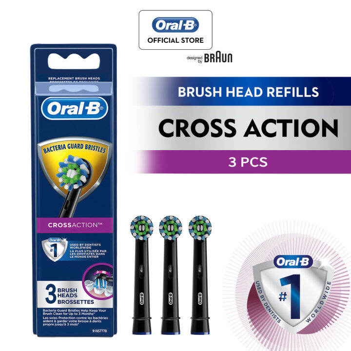 OralB Electric Toothbrush Refill Heads CrossAction EB50 Replacement
