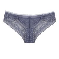 Annebra กางเกงใน ทรงบิกีนี่ ผ้าลูกไม้ Bikini Panty รุ่น AU3-738 สีเทา