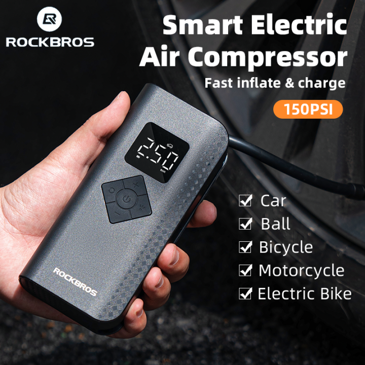 ROCKBROS Electric Wireless Air Pump 2000mAH 150 PSI Portable Air Pump