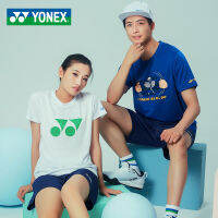 สินค้าใหม่จุด YONEXYonex แบดมินตันเสื้อผ้าผู้ชายและผู้หญิงซื้อคู่แขนสั้นแห้งเร็วกีฬาวัฒนธรรมเสื้อ