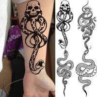CW Magic Death Eaters DarkMamba Snake Temporary TattoosWomen Adult Men Serpent Fake TattooTatoo Decal