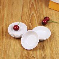 ☁✘▪ 10pcs White Plastic Sauce Dishes Food Dipping Bowls Break-resistant Seasoning Dish Saucer Appetizer Plates