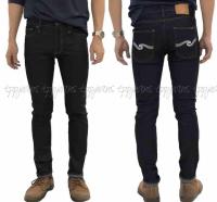 ND GT Slim-fit Denim Stetch กางเกงยีนส์ชาย ทรงกระบอกเล็กกึ่งเดฟด้ายขาว Size 28-44