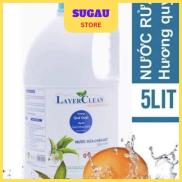 Nước rửa chén bát hữu cơ Layer Clean hương quýt 5l bảo vệ sức khỏe