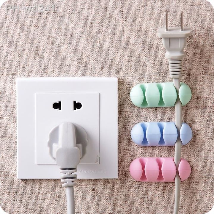 3pcs-cable-clip-desk-tidy-organizer-data-cable-winder-clamp-wire-cord-lead-usb-charger-cord-holder-organizer-holder