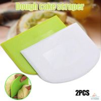 2 Pcs Dough Scraper Bowl Scraper Cutter Multipurpose for Bread Dough Cake Fondant