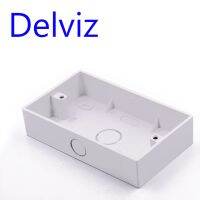 Delviz External Mounting Box for 146*86mm Standard Wall Switch Plastic MaterialsBOX Wall Socket Cassette Outer wall junction box Electrical Circuitry