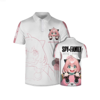 s-p-y x Family Anya Forger Print Casual Polo Shirt For Men/Teenagers{plenty}