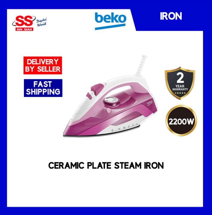 Beko SIM4118C / SIM4123T 2000W Ceramic PLate Steam Iron Lazada